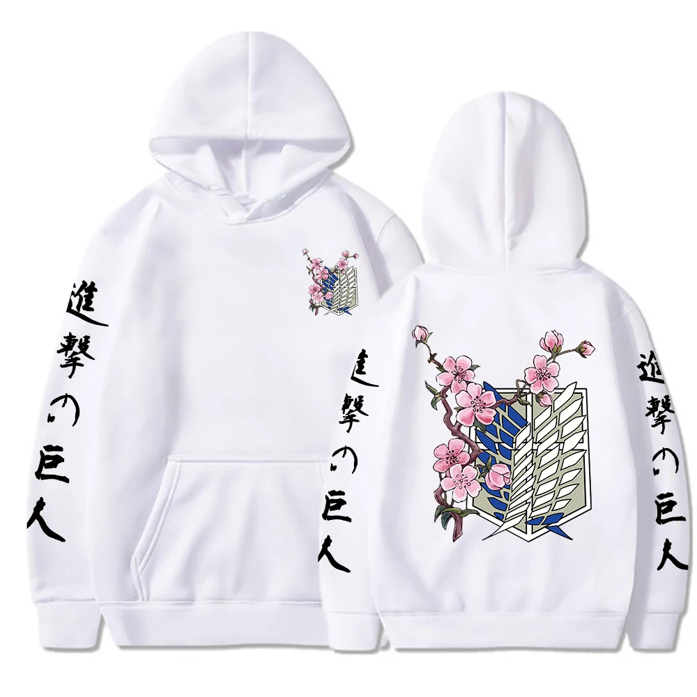 Anime Hoodie Attack on Titan Hoodies Men Women Sweatshirts Harajuku Oversized Sweatshirt Pullover Streetwear Hip Hop Clothing