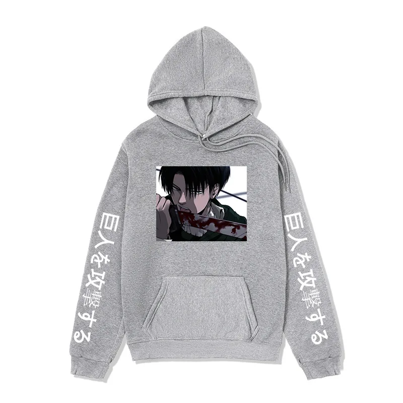 Attack on Titan Hoodie Anime Oversized Sweatshirts Printed Streetwear Fleece Hoodies Casual Loose Men's Clothes Women Clothing