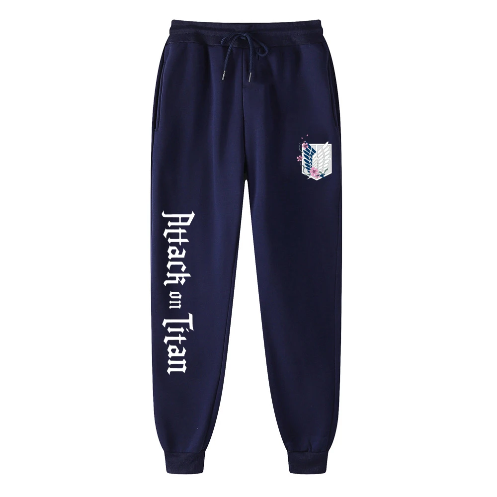 Anime Trousers Attack On Titan Long Pants Men's Full Length Casual Sweatpants Fleece Harajuku Unisex Pants