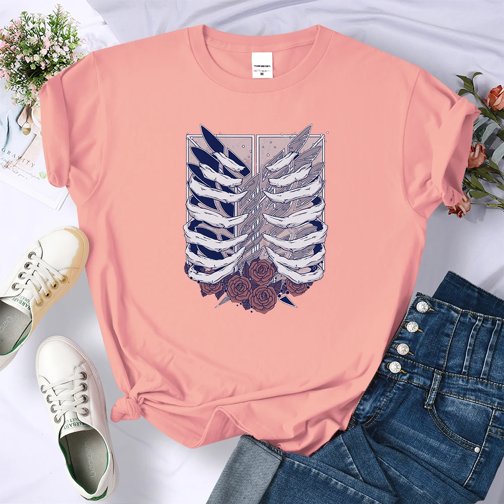 Attack On Titan Vintage Anime Y2K Female Tshirt Street Breathable T Shirt Personality Street Crop Top Summer Cool Sport T Shirts