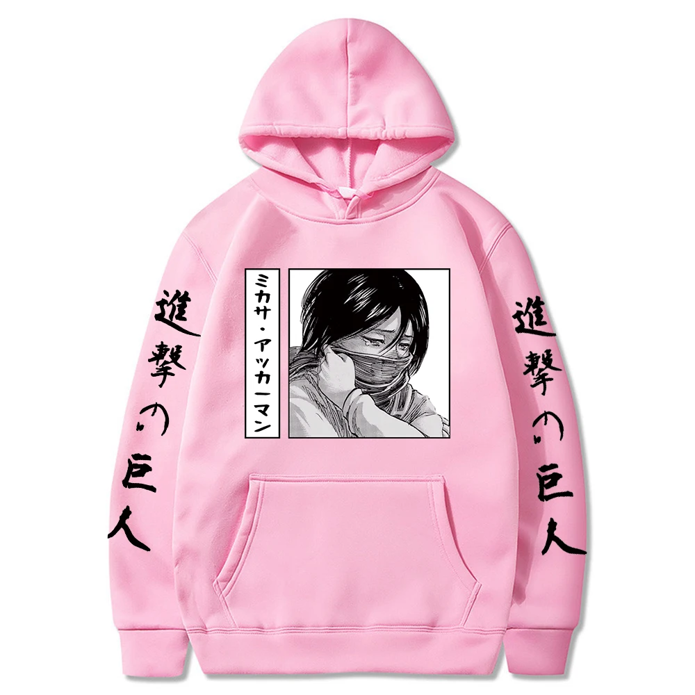 Attack on Titan Hoodie Anime Mikasa Ackerman Printed Long Sleeve Casual Hoodie Tops