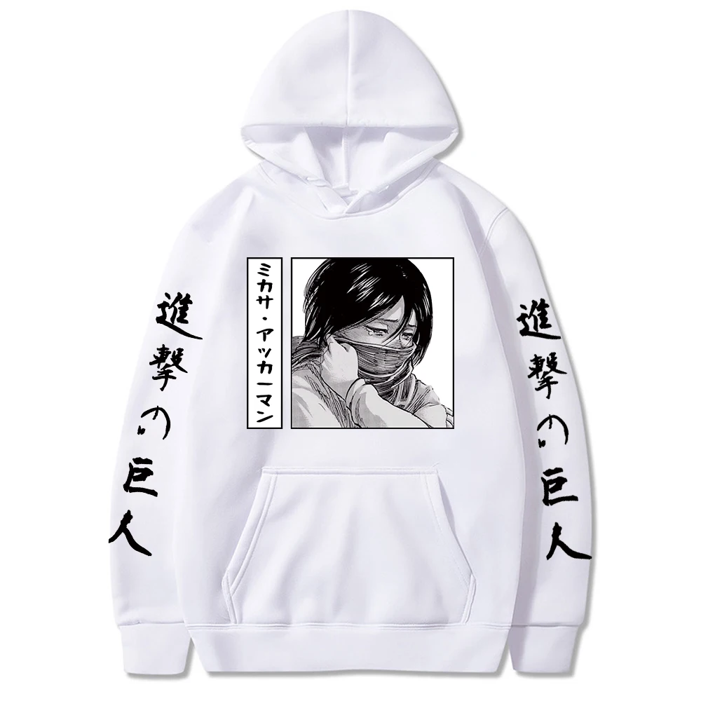 Attack on Titan Hoodie Anime Mikasa Ackerman Printed Long Sleeve Casual Hoodie Tops