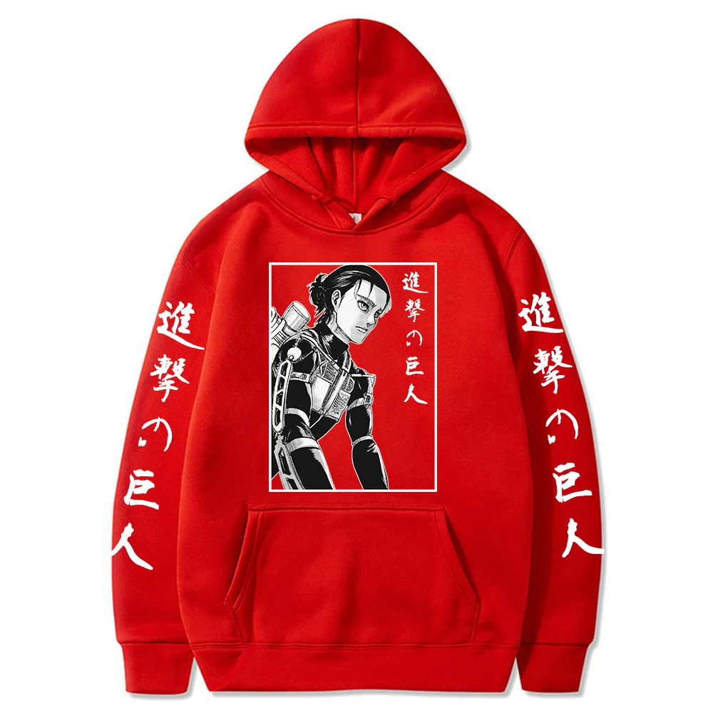 Attack on Titan Hoodie Autumn Winter Casual Warm Hoodies Men Japanese Anime Eren Yeager Sweatshirt Hip Hop Hoody Male