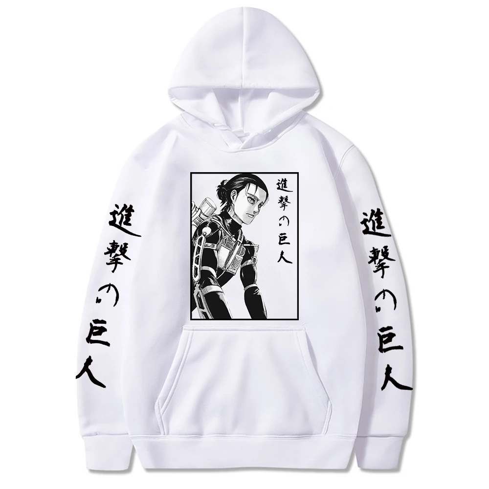 Attack on Titan Hoodie Autumn Winter Casual Warm Hoodies Men Japanese Anime Eren Yeager Sweatshirt Hip Hop Hoody Male