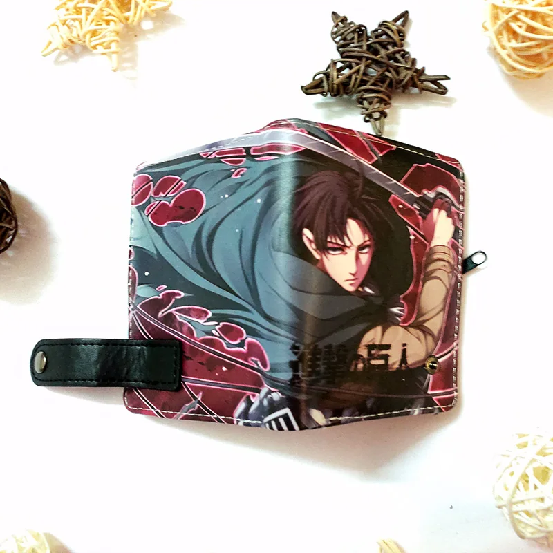 Cartoon Attack on Titan Wallet Shingeki no Kyojin Women Men Short Zipper Coin Purse Card Holder Pocket Small Wallet