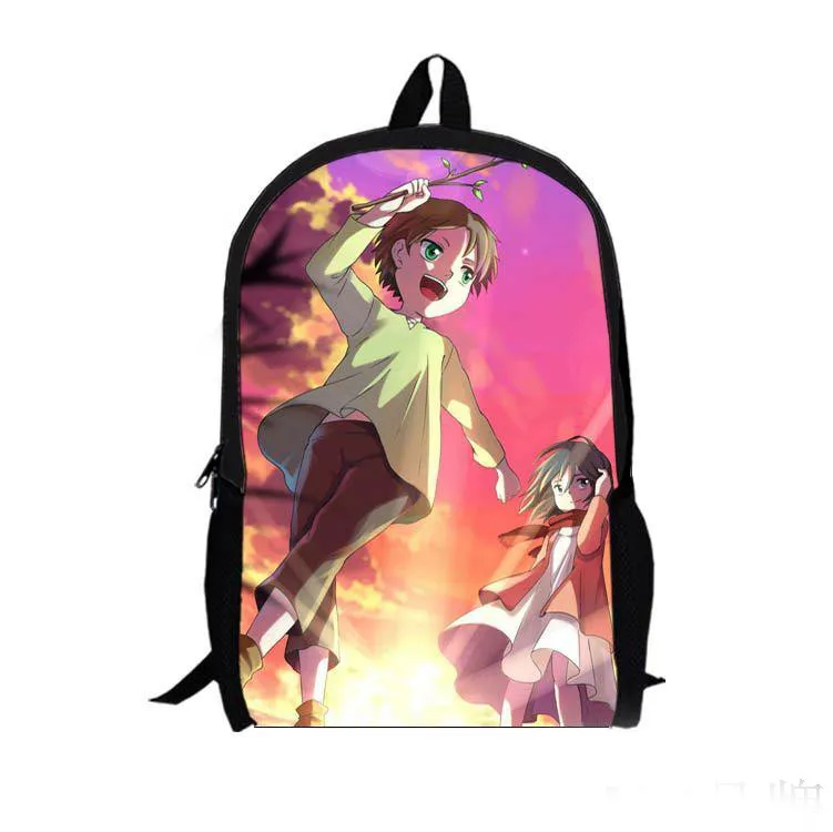 Fashion Japanese Cartoon Shingeki no Kyojin Attack on Titan Cosplay Backpack Schoolbag Travel Shoulders Bag Free Shipping