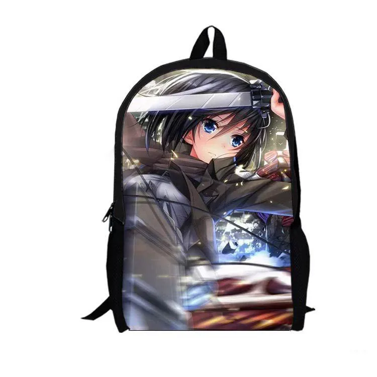 Fashion Japanese Cartoon Shingeki no Kyojin Attack on Titan Cosplay Backpack Schoolbag Travel Shoulders Bag Free Shipping