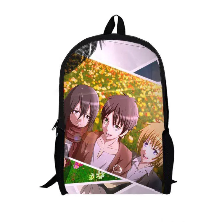 Fashion Japanese Cartoon Shingeki no Kyojin Attack on Titan Cosplay Backpack Schoolbag Travel Shoulders Bag Free Shipping