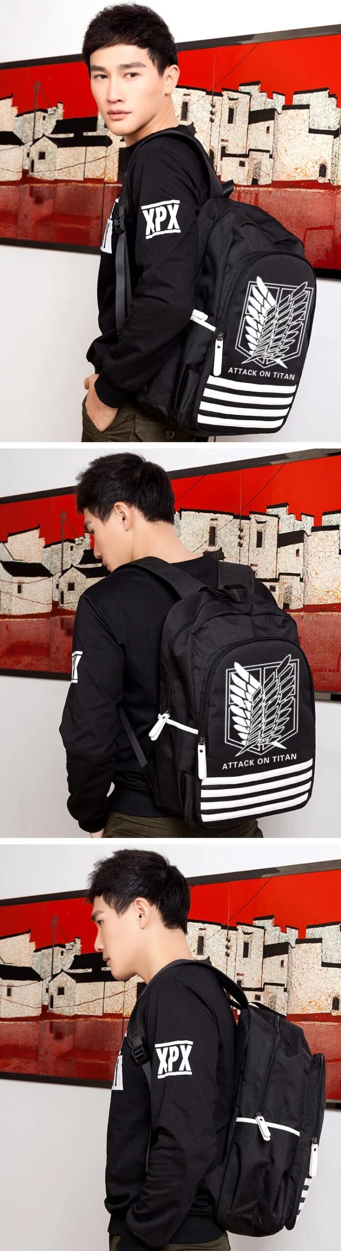 Shingeki no Kyojin Scouting Legion Oxford Schoolbag Attack on Titan Japan Anime Cosplay Backpack Shoulders Bag for Students Gift