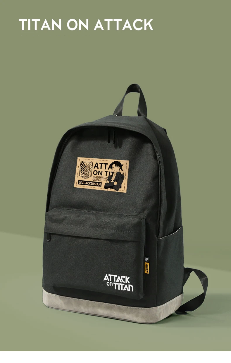 Attack on Titan School Bag for Students Boys Girls Backpack for Teenagers 14 Inch Laptop Large Capacity Bags