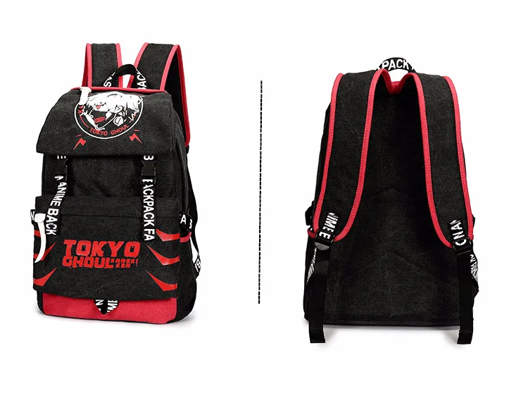 Attack on Titan Tokyo Ghoul Gintama Canvas Backpack Travel Schoolbag Large Capacity Rucksack Shoulder School Bag Mochila Escolar