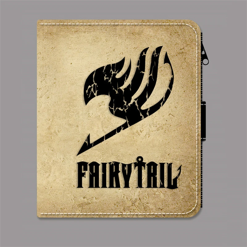 Anime Attack on Titan Death Note Fairy Tail Short Cartoon Credit Card Holders Wallet Coin Purse