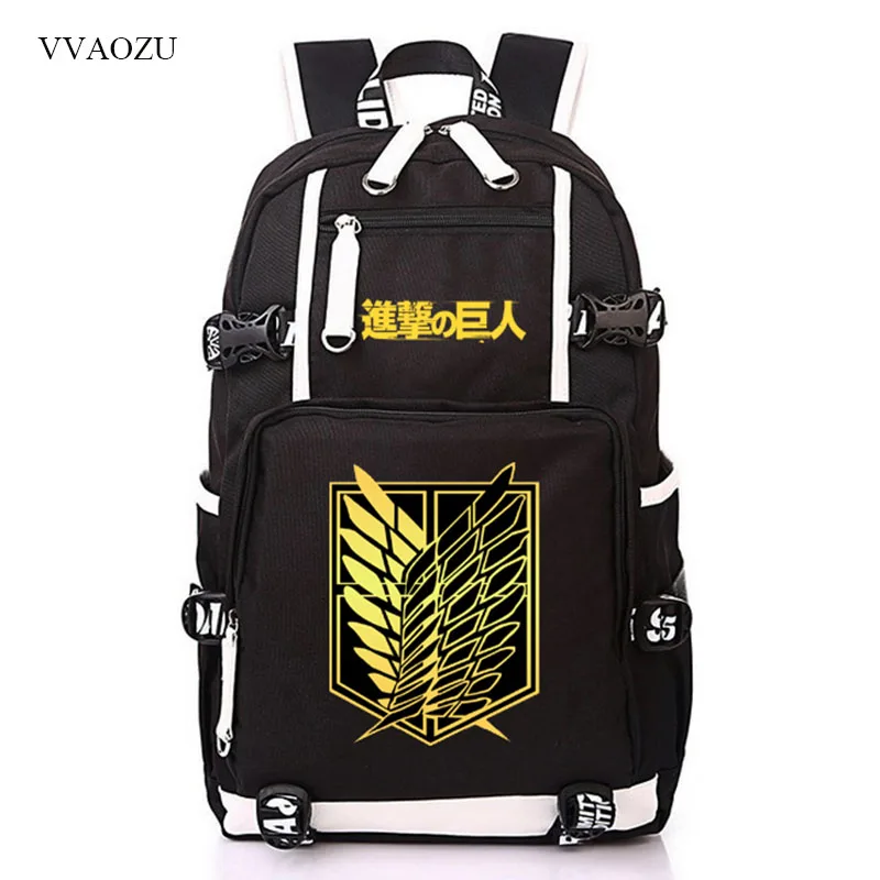 Shingeki no Kyojin Scouting Legion Anime Teenagers Student Mochila School Bag Attack On Titan Backpack Shoulder Bag Knapsack