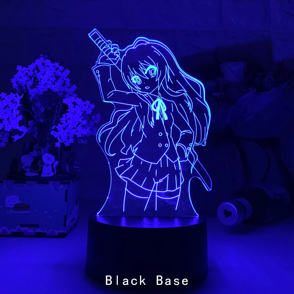 New Led Night Light Toradora Taiga Aisaka for Bedroom Decor Gift Colorful Nightlight Anime Waifu 3d Lamp Taiga Aisaka Toradora