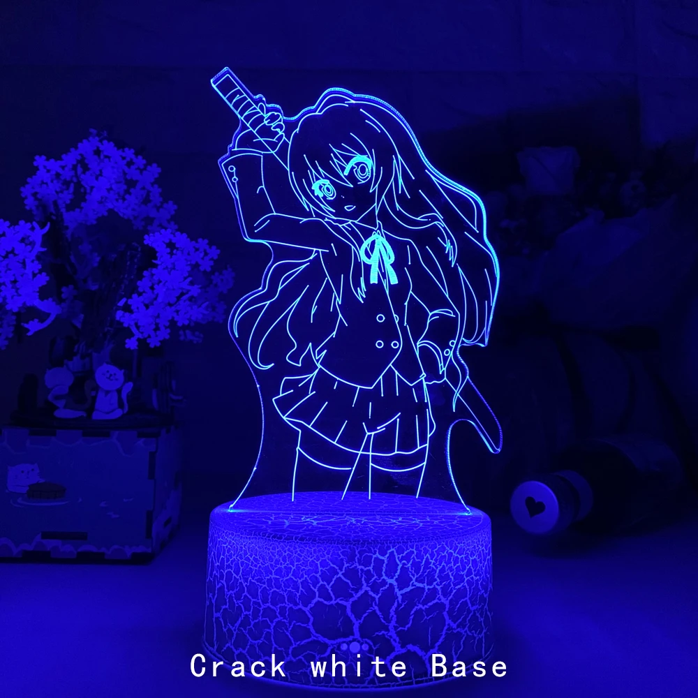 New Led Night Light Toradora Taiga Aisaka for Bedroom Decor Gift Colorful Nightlight Anime Waifu 3d Lamp Taiga Aisaka Toradora