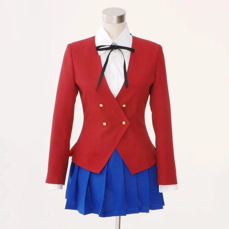 Anime TIGER DRAGON Toradora Cosplay Taiga Aisaka Cosplay Costume School Uniforms Full Set Custom Made