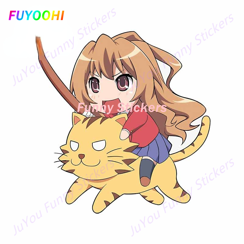 FUYOOHI Funny Stickers Exterior Accessories Windows Toradora Fine Decal Laptop Car