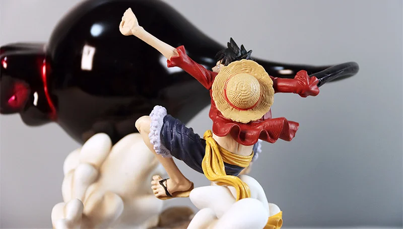 One Piece Figure GK Straw Hat Monkey D Luffy Model Action 17cm PVC