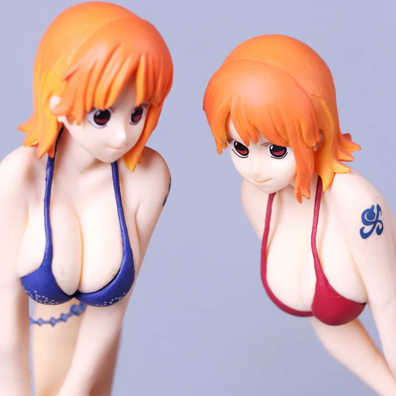 One Piece GK Nami Action Toy Figures Model Sexy Bikini Swimsuit Girl Figma Doll 17.5cm PVC