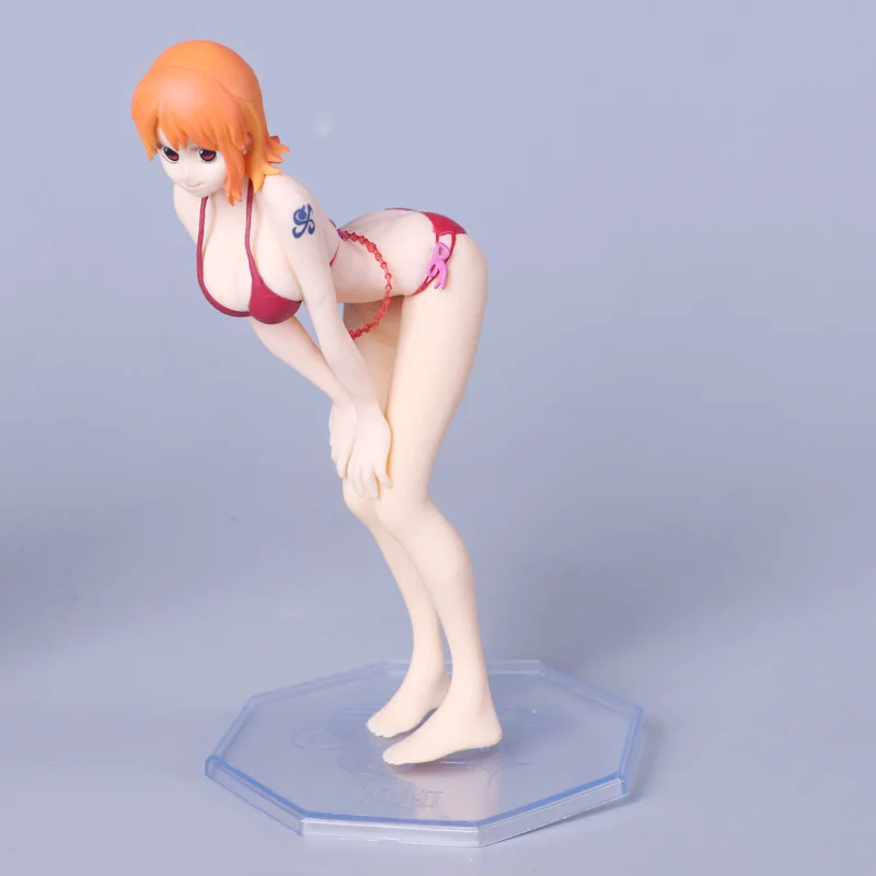 One Piece GK Nami Action Toy Figures Model Sexy Bikini Swimsuit Girl Figma Doll 17.5cm PVC