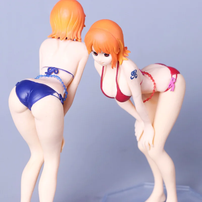 One Piece GK Nami Action Toy Figures Model Sexy Bikini Swimsuit Girl Figma Doll 17.5cm PVC