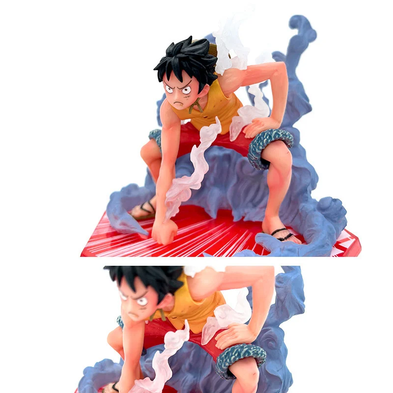 One Piece GK Monkey D Luffy Action Figure Toys Straw Hat Luffy Figurine 12cm