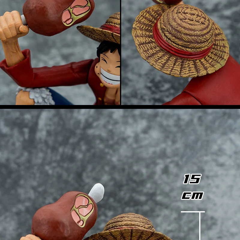 15cm Monkey D Luffy One Piece Action Figure Straw Hat