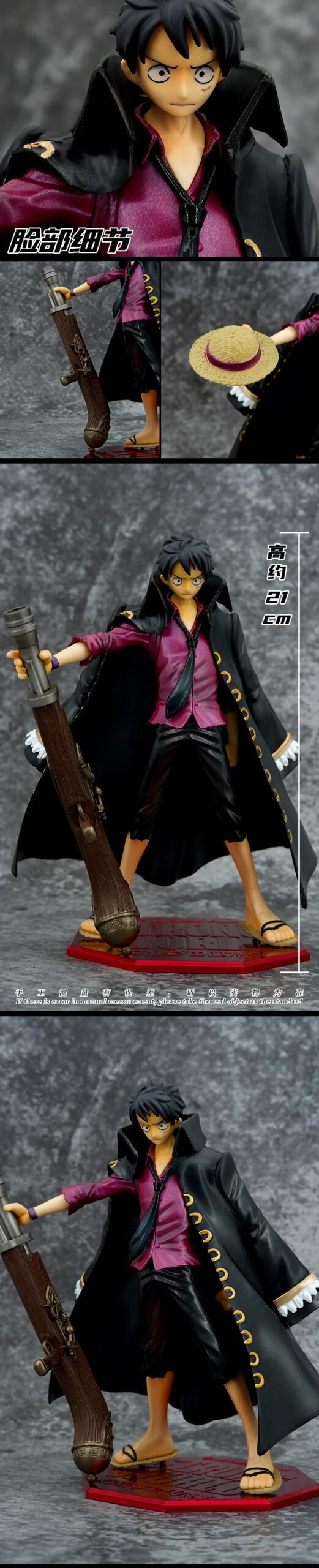 One Piece GK Monkey D Luffy Figure 21cm PVC Strong World POP