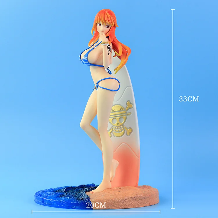 One Piece Figure Swimsuit Nami Sexy Girl Figurine Toys 33cm