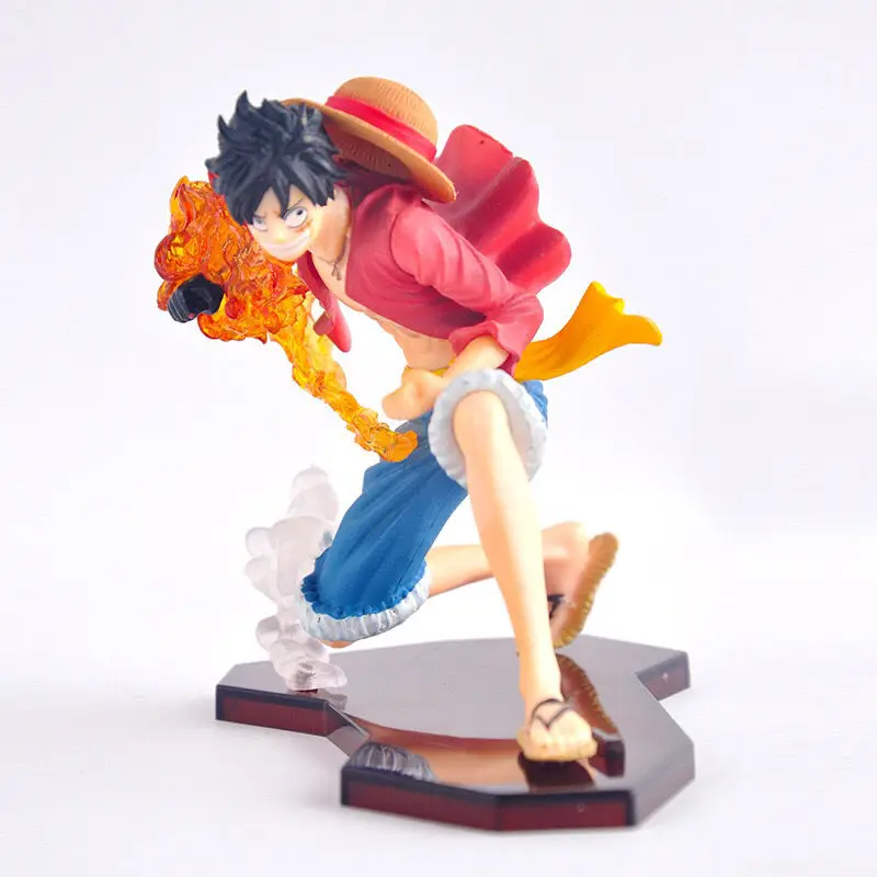 One Piece Figure Running Model Monkey D Luffy Portgas Ace Sabo Backpack Three Brothers PVC