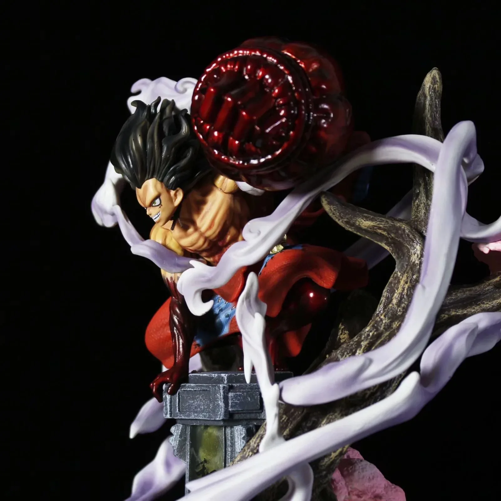 One Piece 26CM Anime Figure Wano Gear 4 Luffy 2 Head Pieces Figures