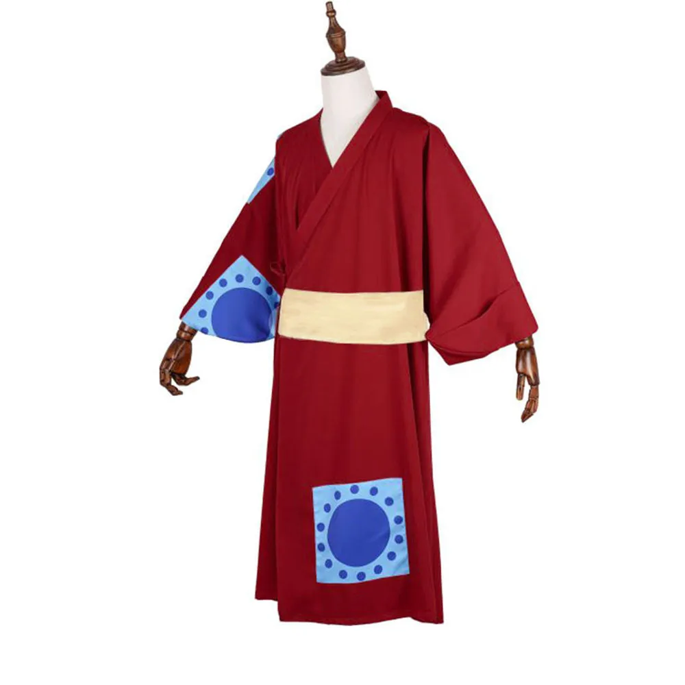 Red Kimono One Monkey Luffy Piece Cosplay Costume