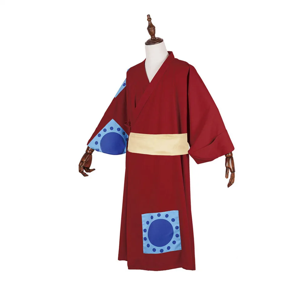 Red Kimono One Monkey Luffy Piece Cosplay Costume