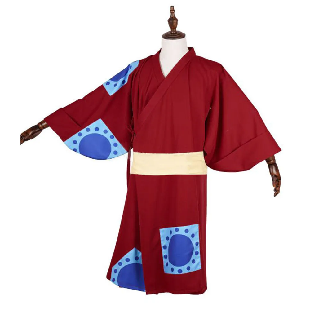 Red Kimono One Monkey Luffy Piece Cosplay Costume