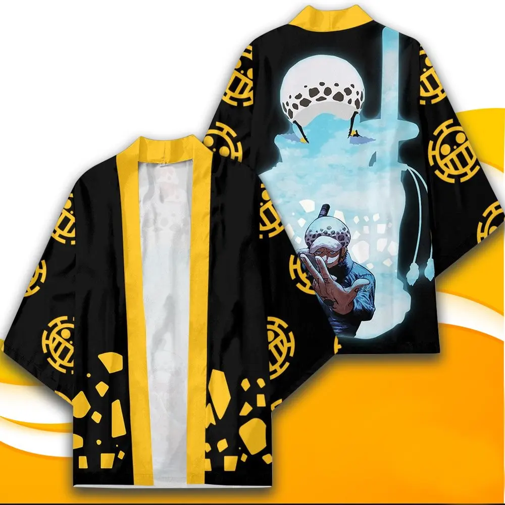 ONE PIECE Roronoa Zoro Kimono Monkey D Luffy Haori Teens Jacket Edward Newgate