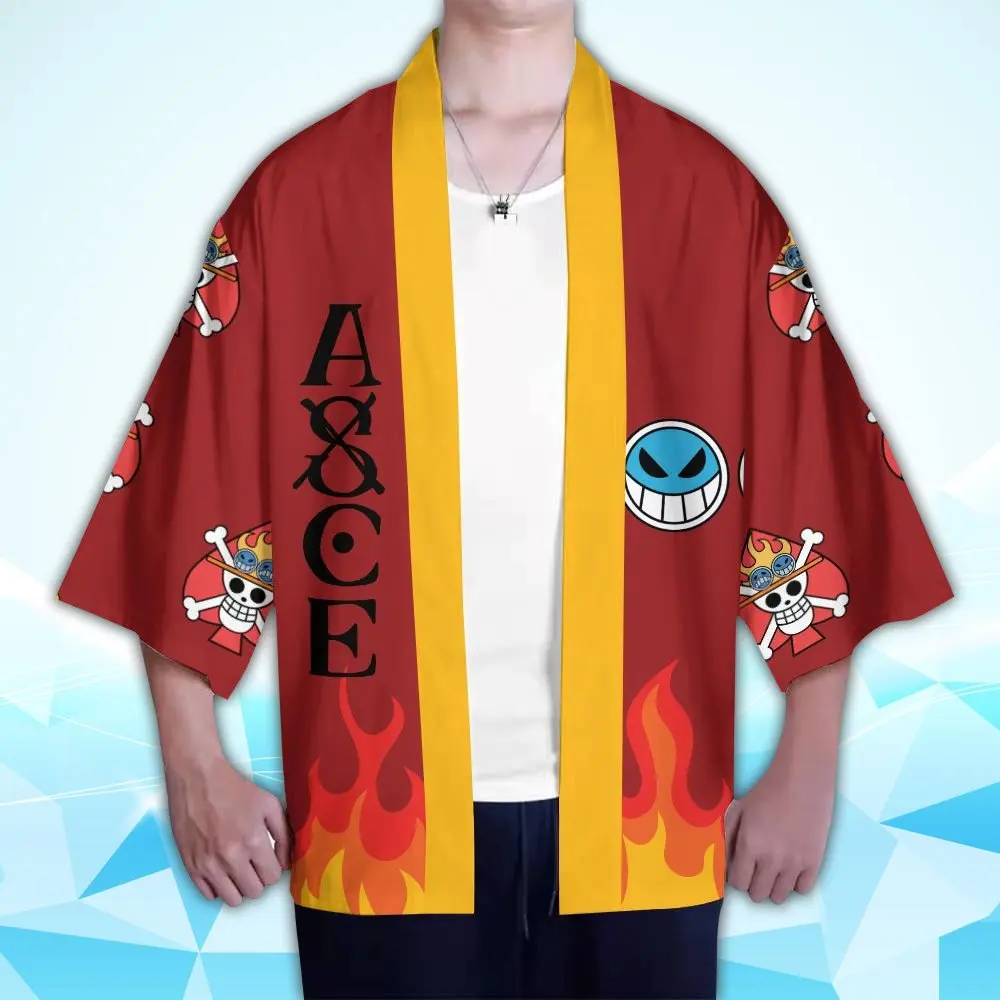 ONE PIECE PortgasD Ace  Kimono Teens Haori Devil Fruit