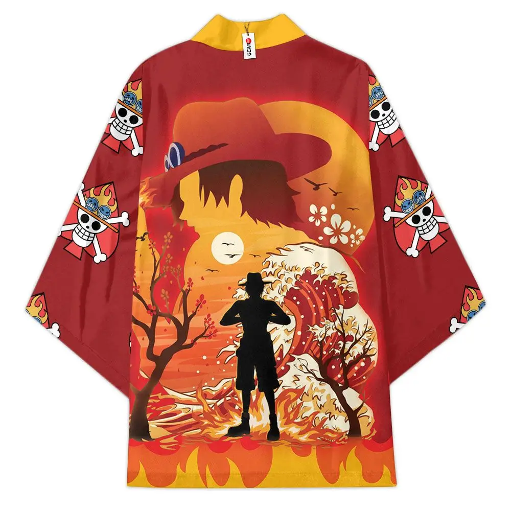 ONE PIECE PortgasD Ace  Kimono Teens Haori Devil Fruit