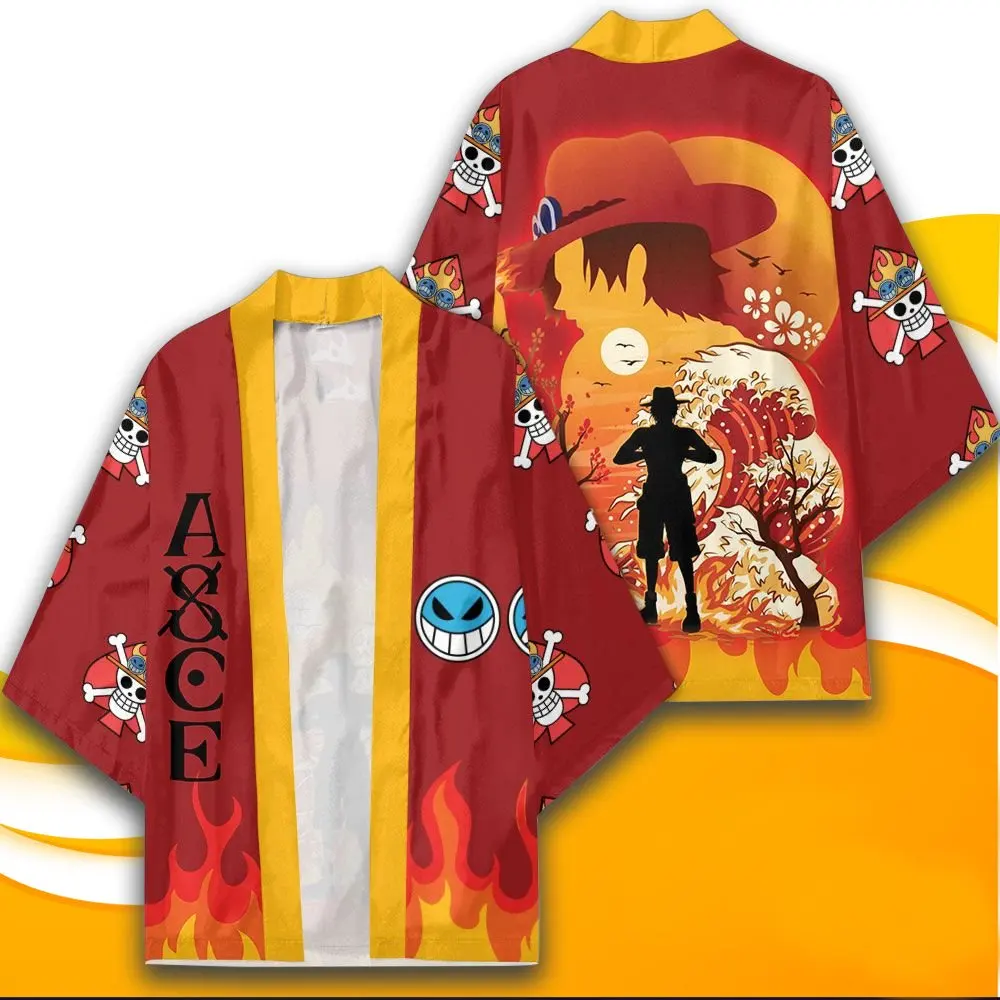 ONE PIECE PortgasD Ace  Kimono Teens Haori Devil Fruit