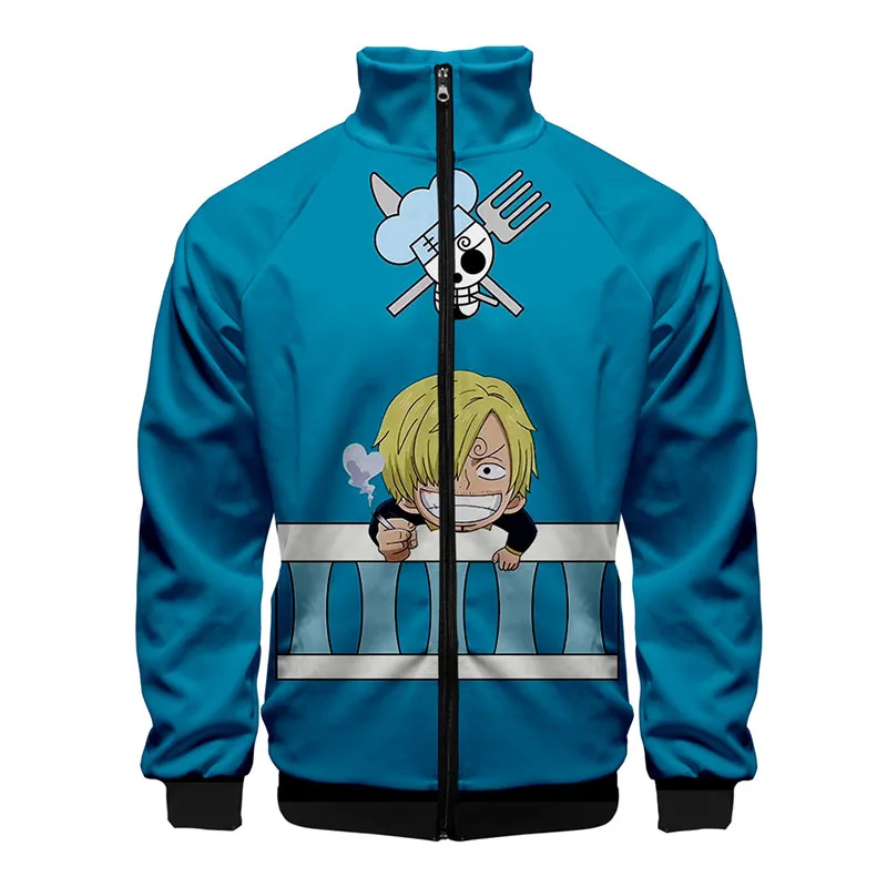 ONE PIECE Print Q Version 3d Stand Collar Hoodie