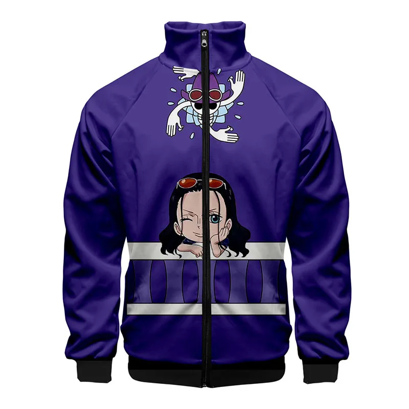 ONE PIECE Print Q Version 3d Stand Collar Hoodie