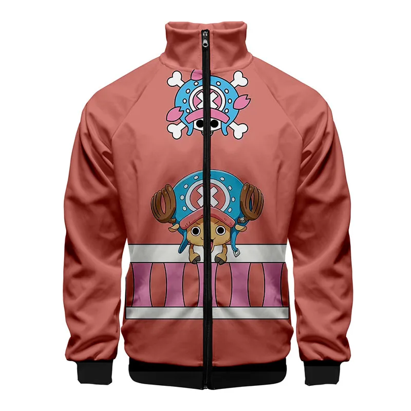 ONE PIECE Print Q Version 3d Stand Collar Hoodie