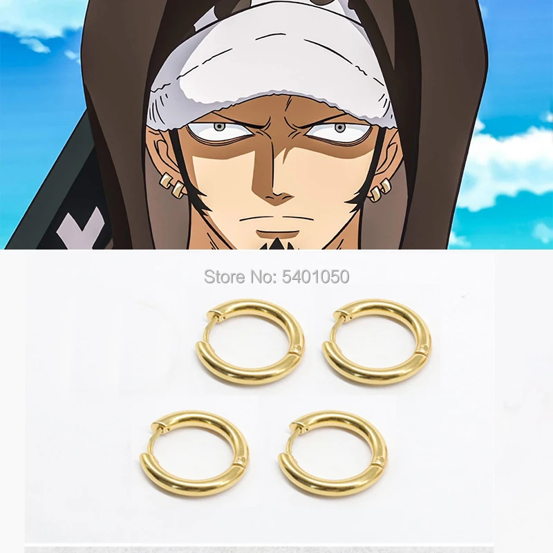 4pcs Trafalgar Law Earrings Cosplay