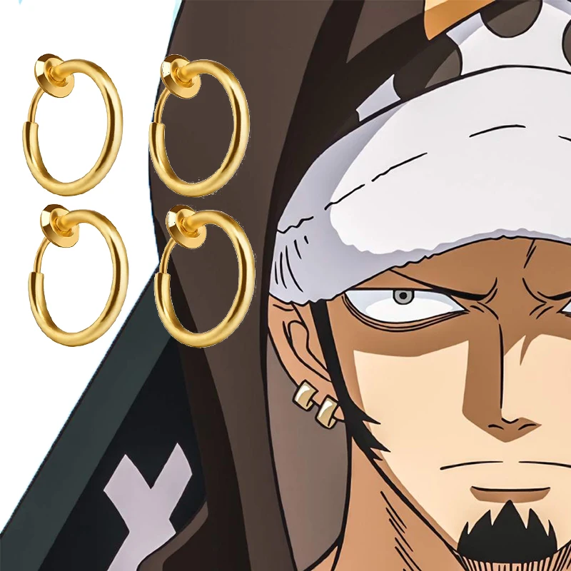 4pcs Trafalgar Law Earrings Cosplay