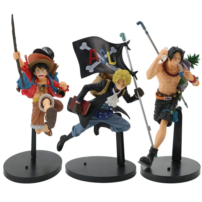 3 Styles One Piece 18-21CM Bag Running Sabo Ace Luffy