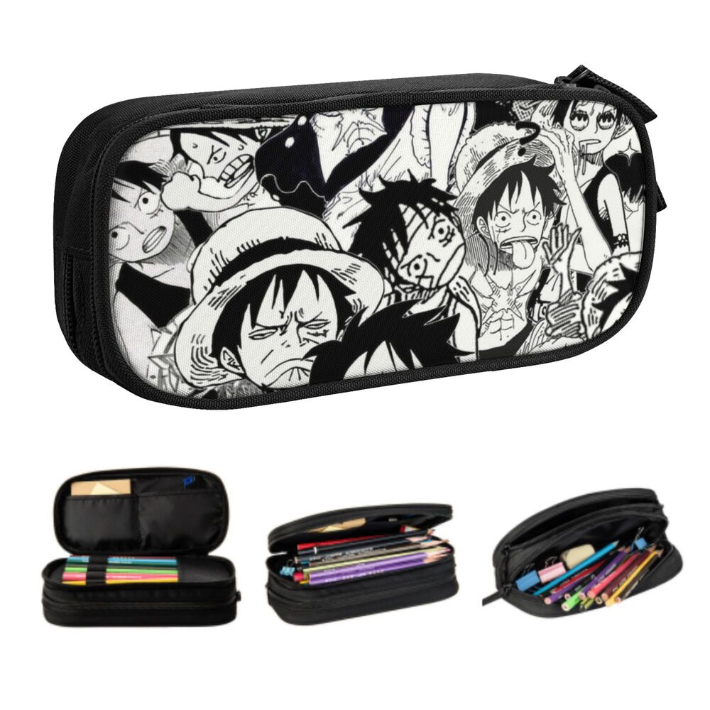 One Piece Luffy Pencil Cases Storage Pen Bag