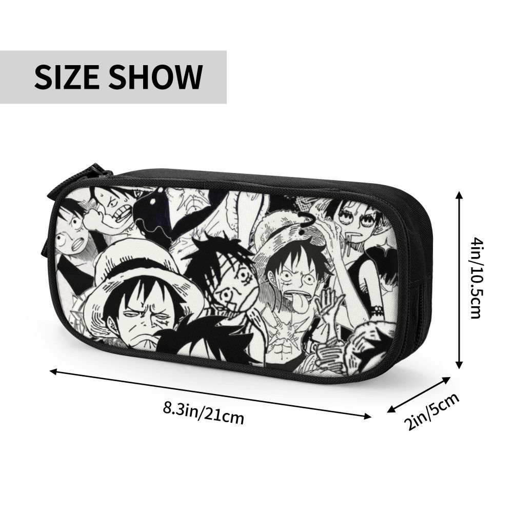 One Piece Luffy Pencil Cases Storage Pen Bag