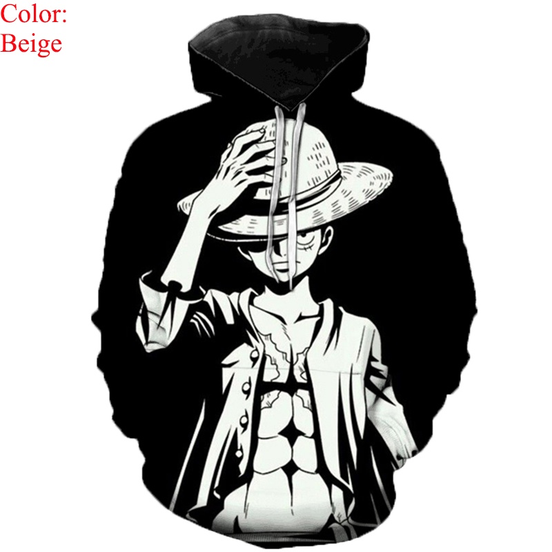 One Piece Hoodie 3D Print Pullover Luffy Ace Sabo