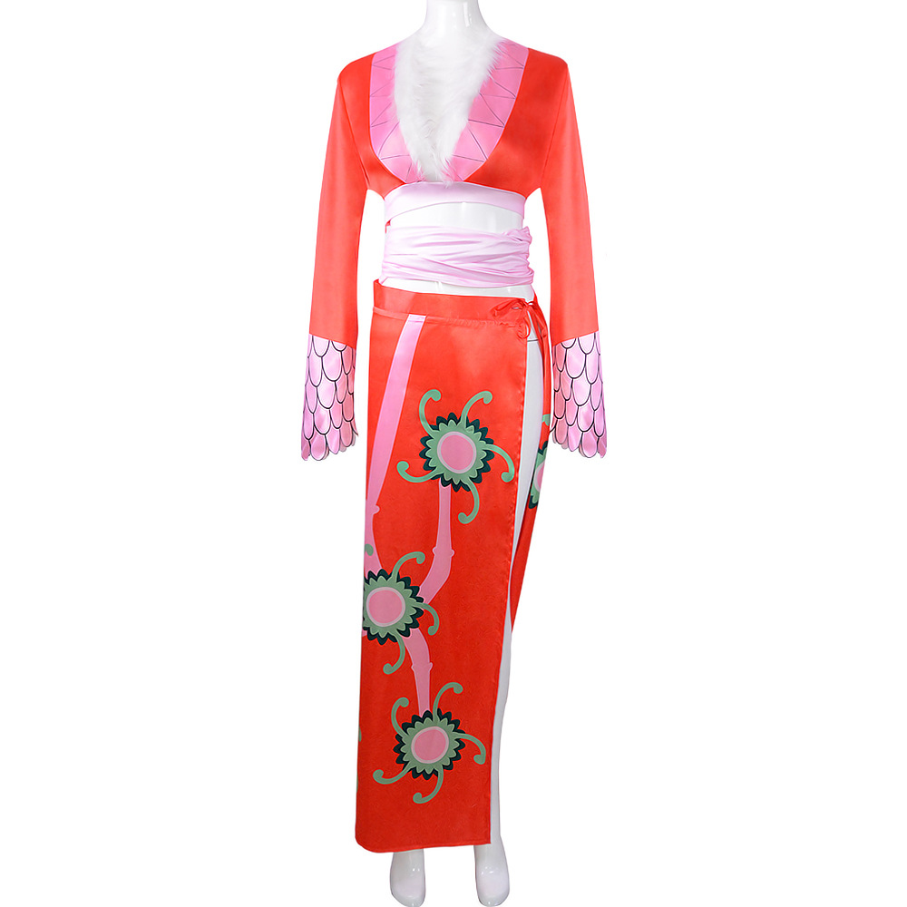 Boa Hancock Cosplay Costume Red Dress