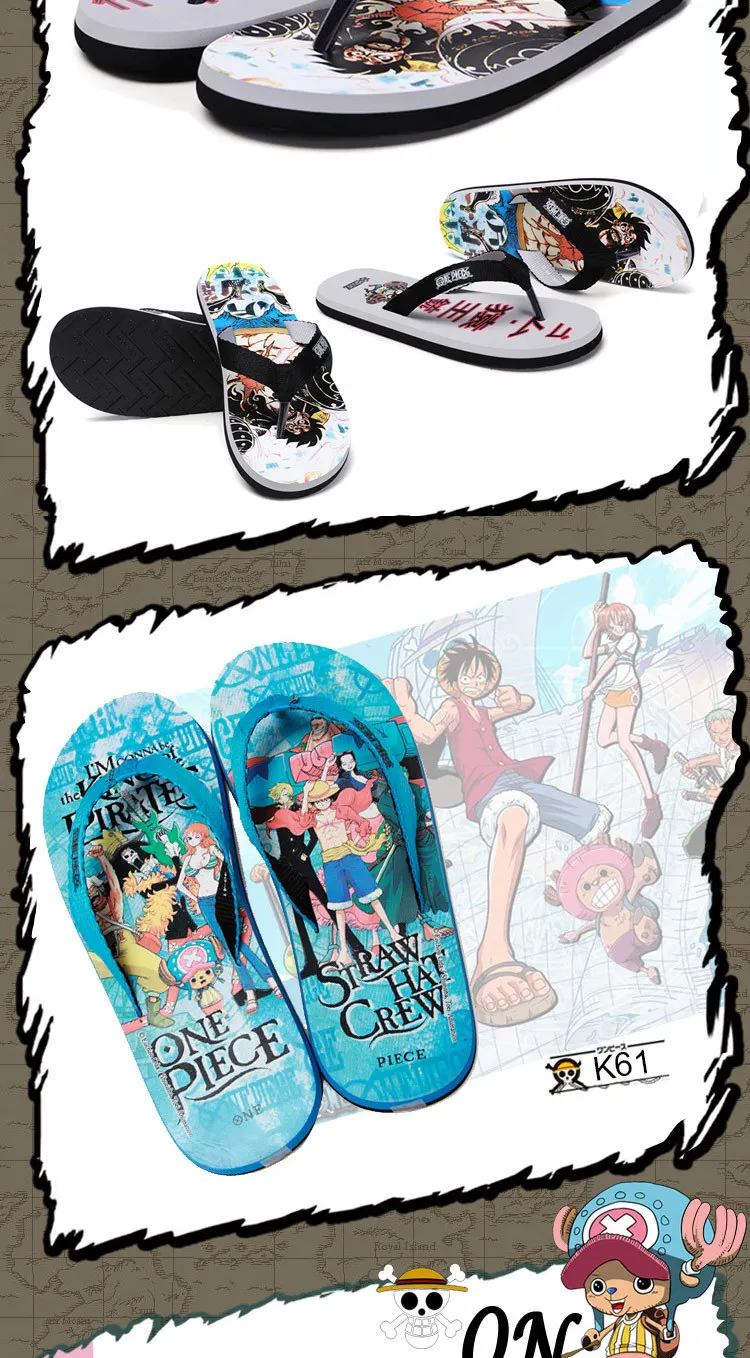 One Piece Luffy Law Slippers Flip Flops