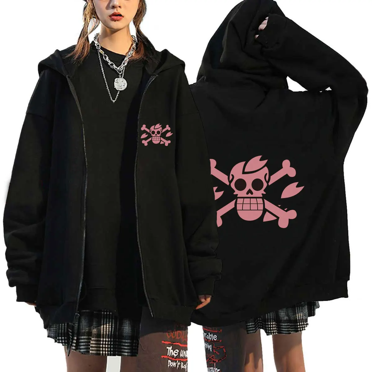 One Piece Luffy Zoro Oversized Sweatshirt Jacket